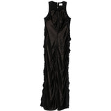 Abito midi con frange in nero Haikure - donna 