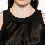 Abito midi con frange in nero Haikure - donna 