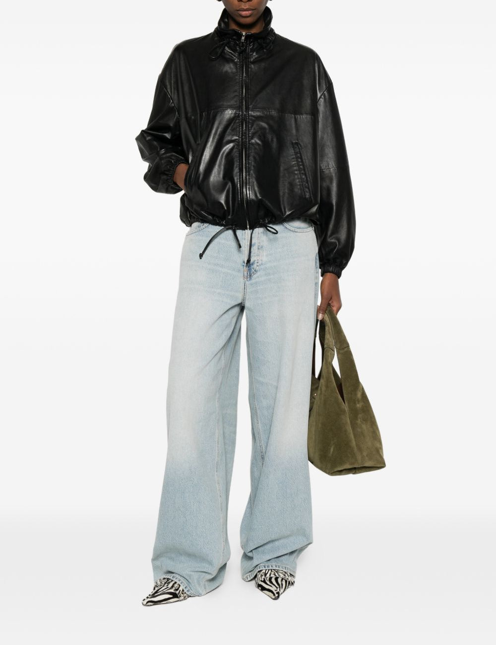 Giacca Jordan in pelle nero Haikure - uomo 