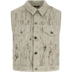 Gilet in denim effetto lavorato ryder in grigio Haikure - donna 