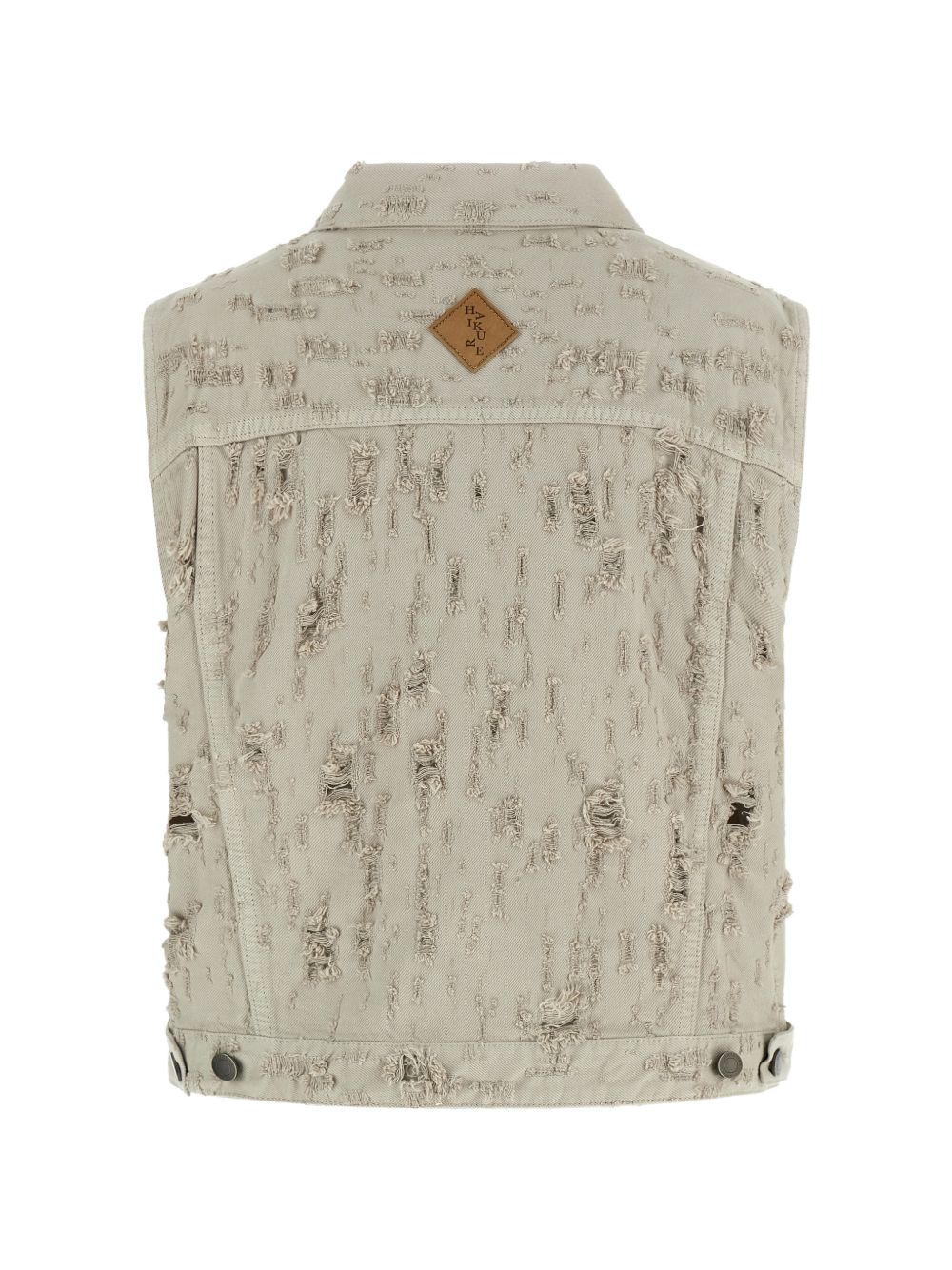 Gilet in denim effetto lavorato ryder in grigio Haikure - donna 