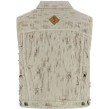 Gilet in denim effetto lavorato ryder in grigio Haikure - donna 