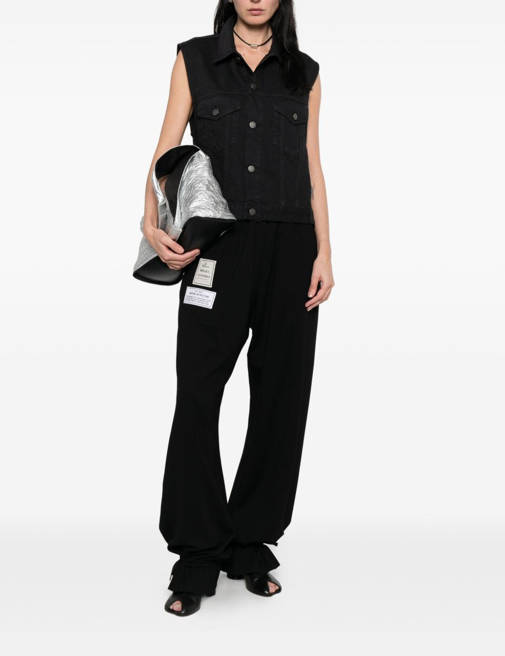 Gilet con frange Ryder Buton in nero Haikure - donna 