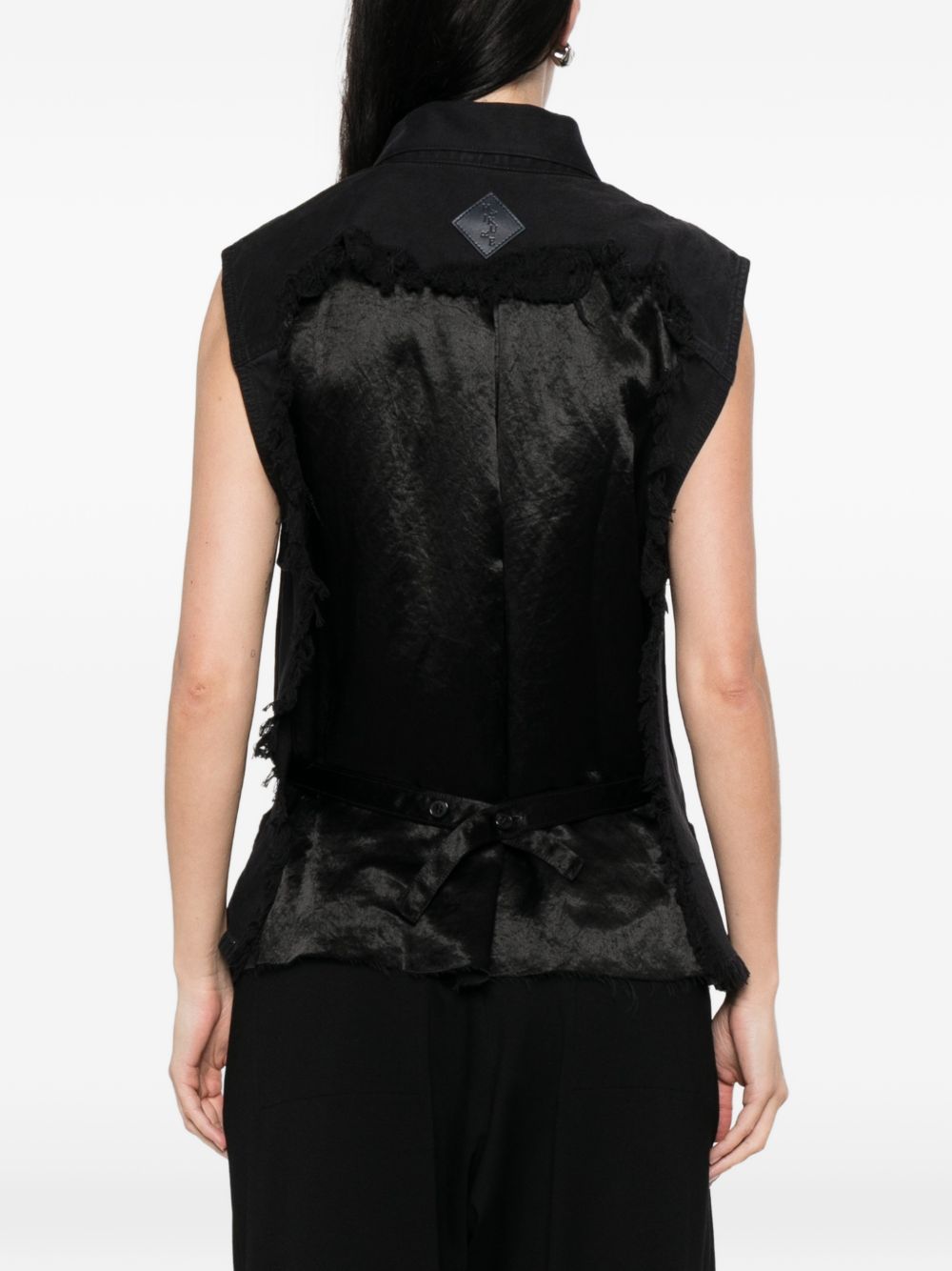 Gilet con frange Ryder Buton in nero Haikure - donna 