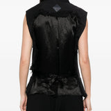 Gilet con frange Ryder Buton in nero Haikure - donna 