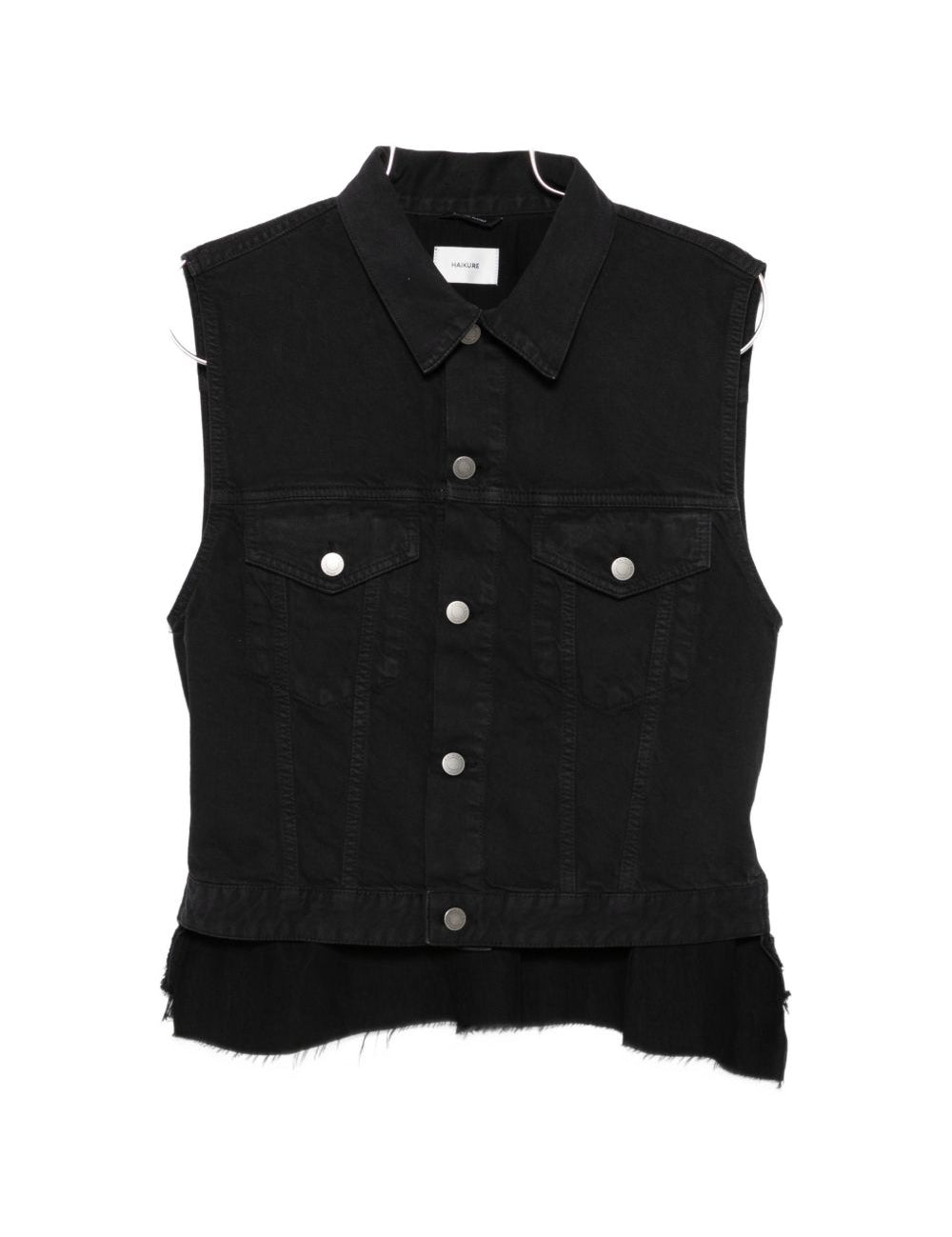 Gilet con frange Ryder Buton in nero Haikure - donna 