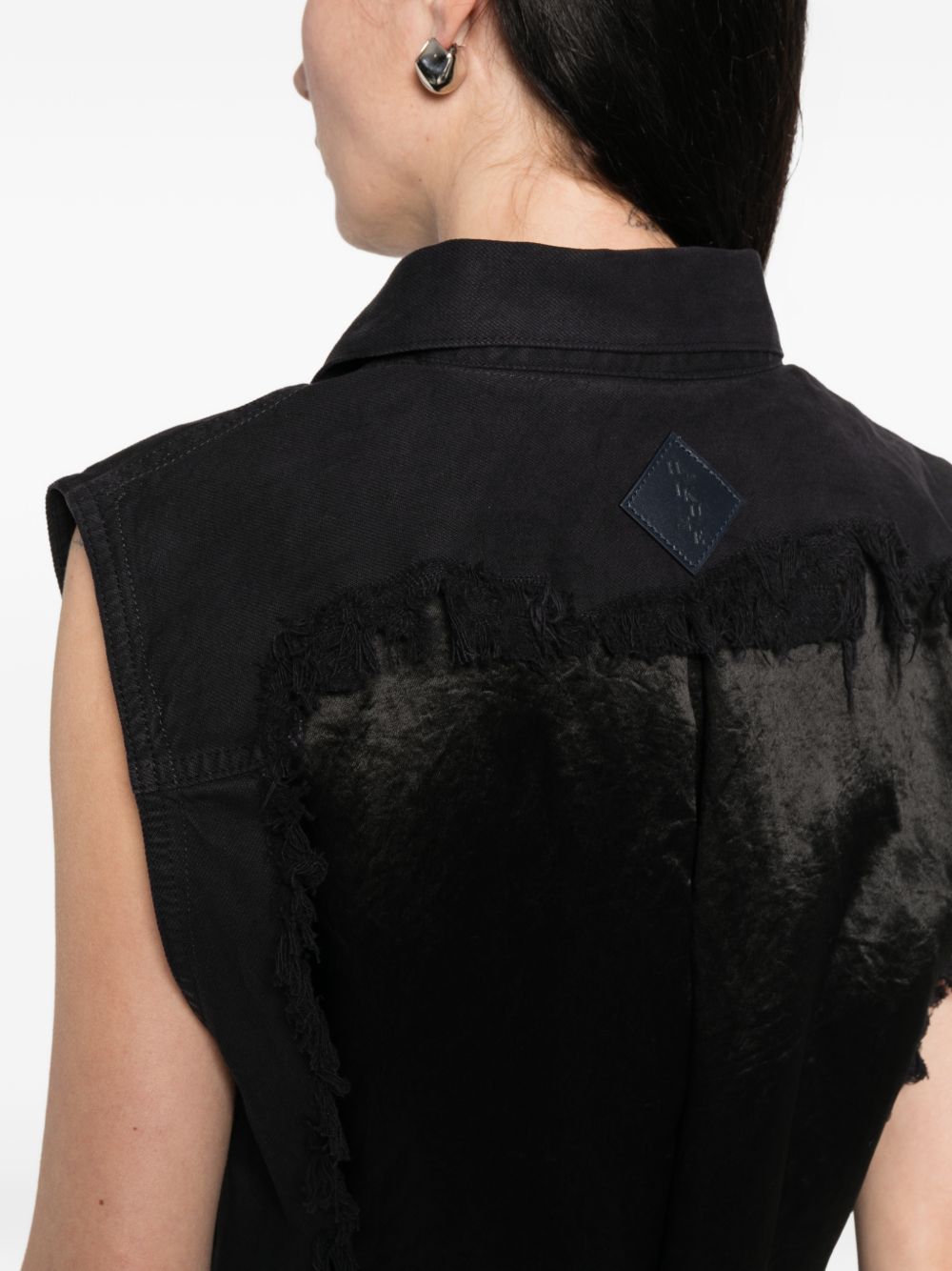 Gilet con frange Ryder Buton in nero Haikure - donna 