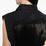Gilet con frange Ryder Buton in nero Haikure - donna 