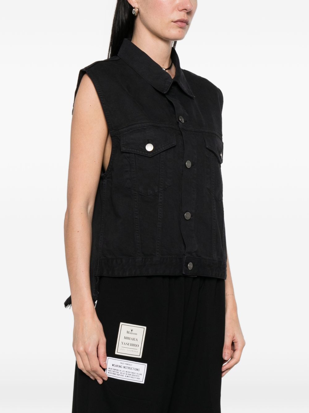Gilet con frange Ryder Buton in nero Haikure - donna 