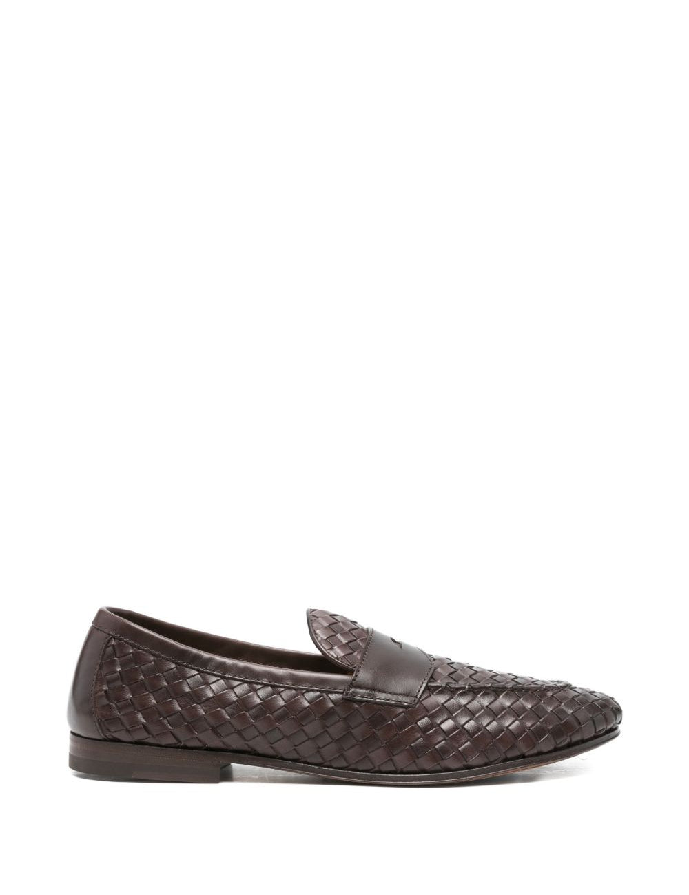 Mocassini intrecciata in marrone Henderson baracco - uomo 