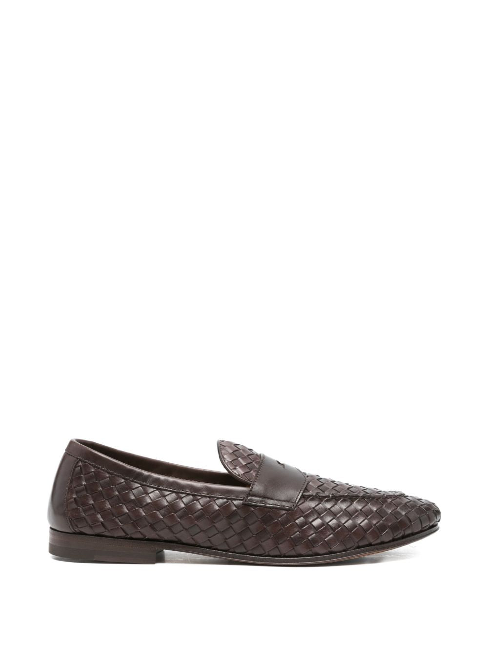 Mocassini intrecciata in marrone Henderson baracco - uomo 