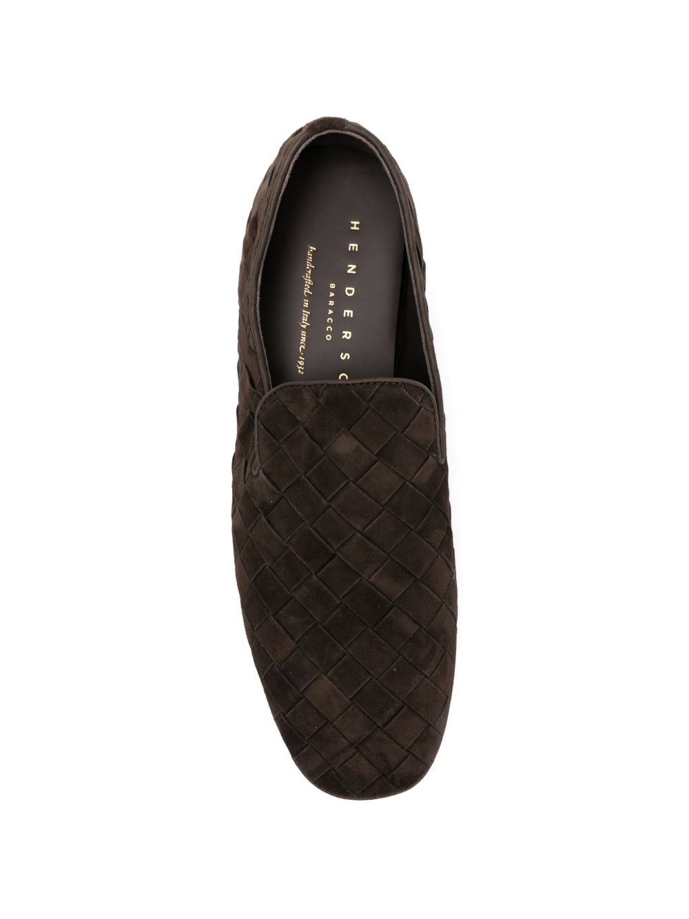 Mocassini intrecciati in marrone Henderson baracco - uomo 