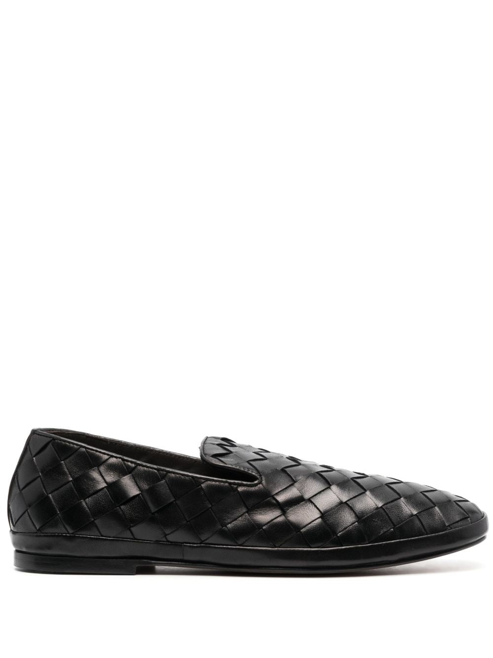 Mocassini Guinea con punta quadrata in nero Henderson baracco - uomo 
