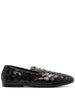 Men's Henderson Baracco Guinea Square-Toe Loafers in Black