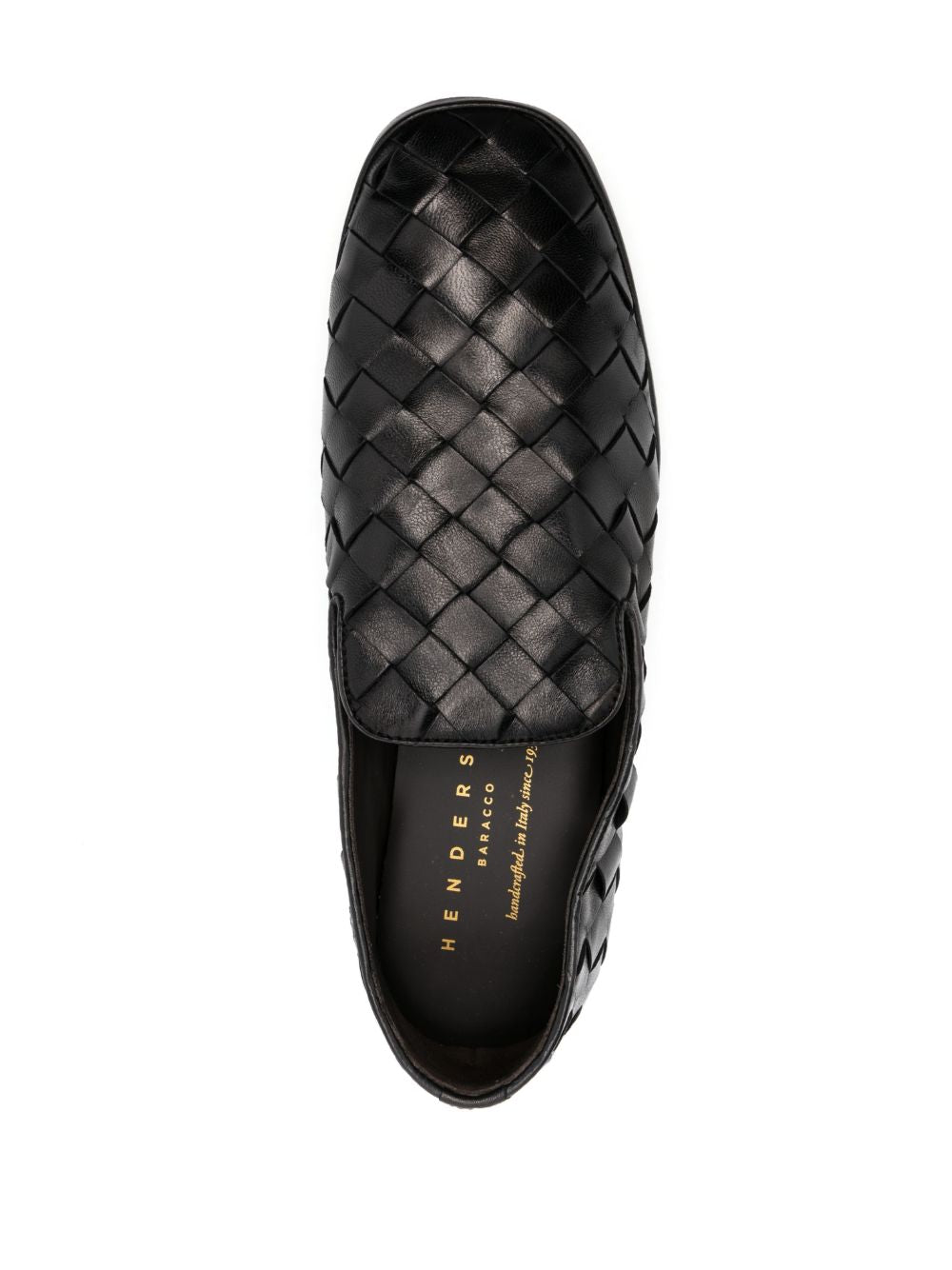 Mocassini Guinea con punta quadrata in nero Henderson baracco - uomo 