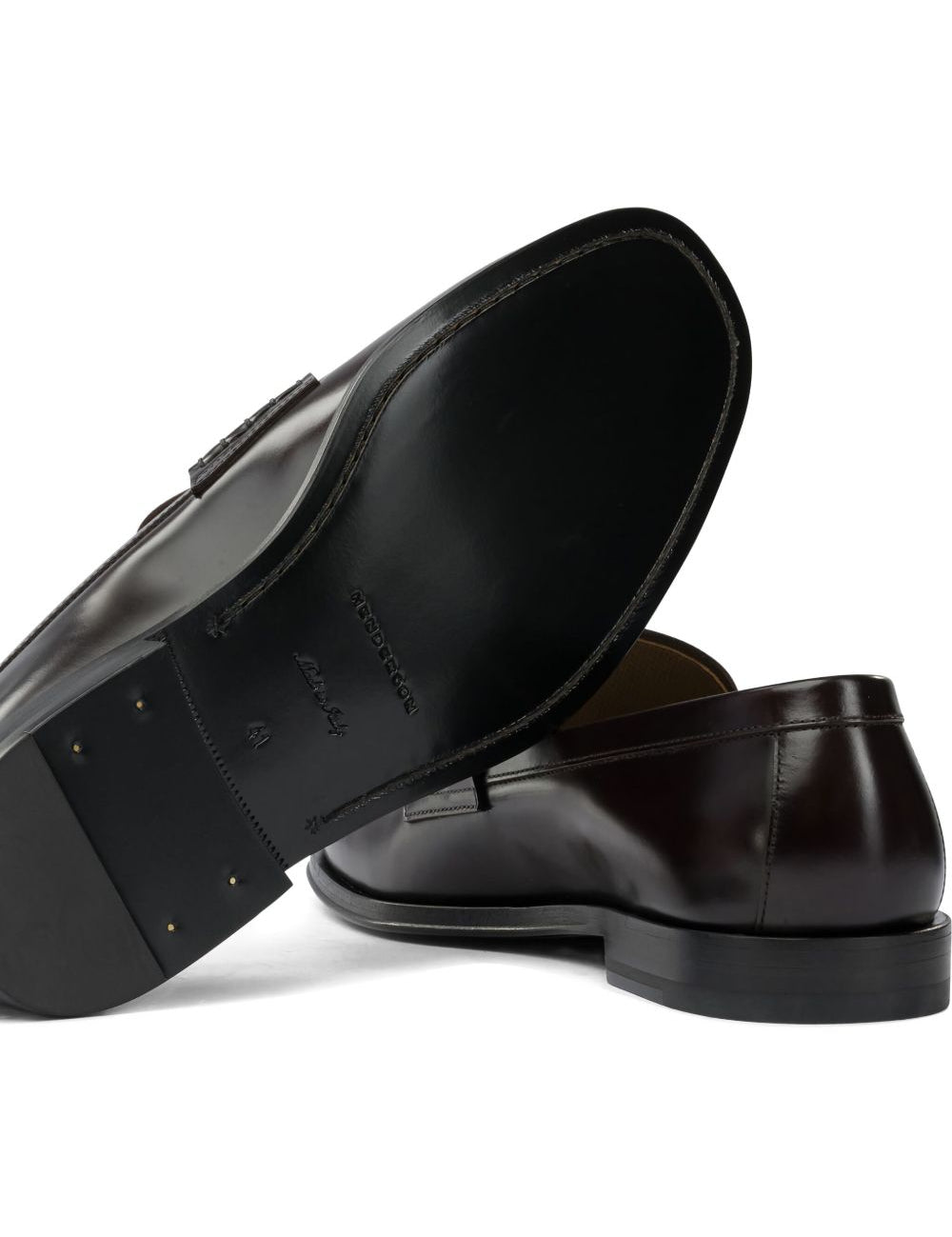 Mocassini in pelle in borgogna Henderson baracco - uomo 
