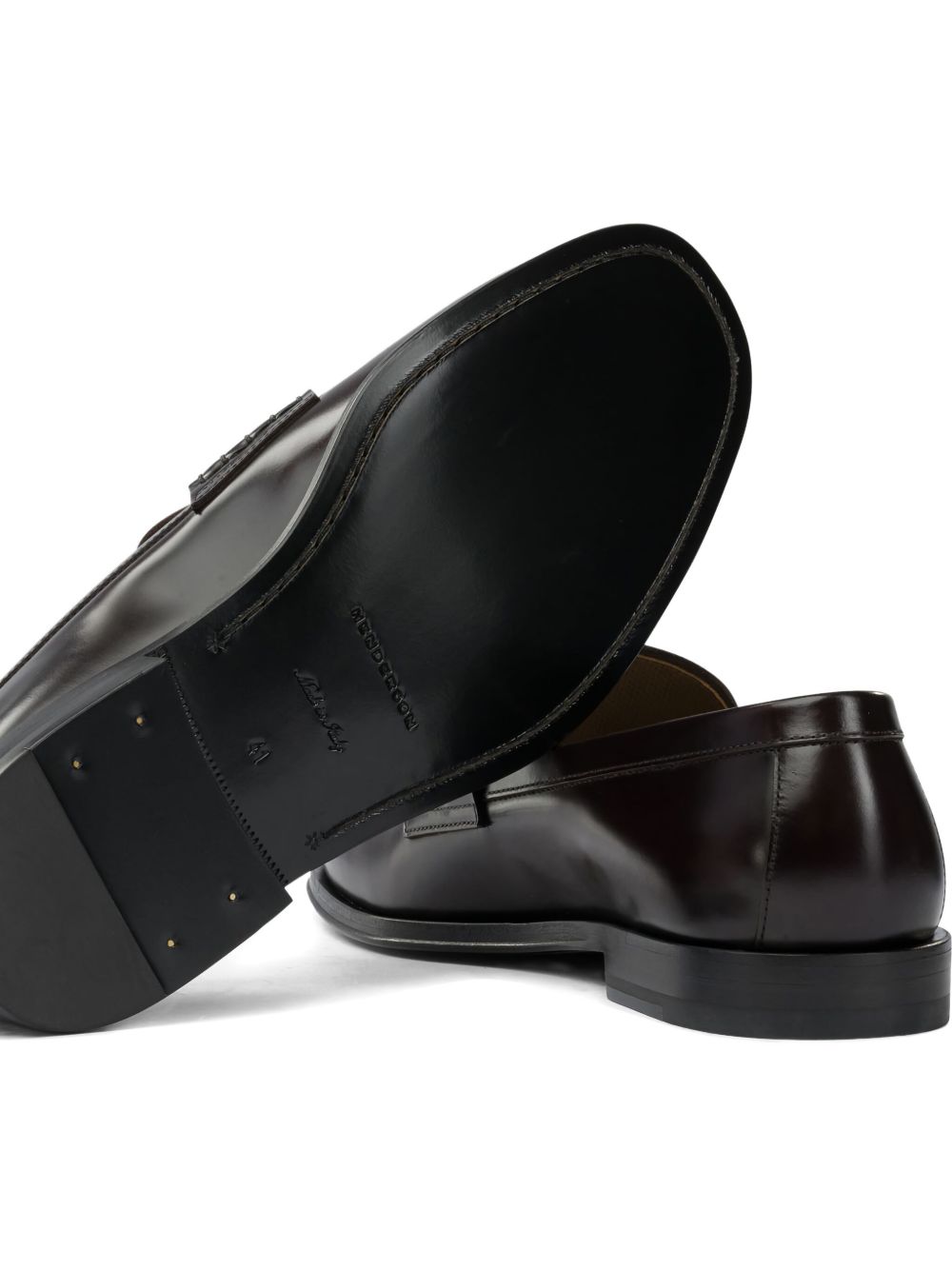 Mocassini in pelle in borgogna Henderson baracco - uomo 