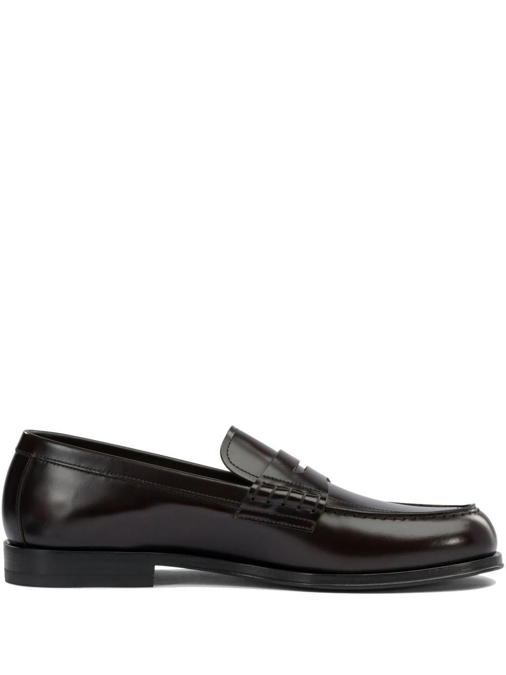 Mocassini in pelle in borgogna Henderson baracco - uomo 