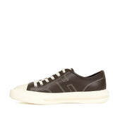 SNEAKERS REBEL CON CUCITURE A CONTRASTO in pelle marrone Hogan - uomo 