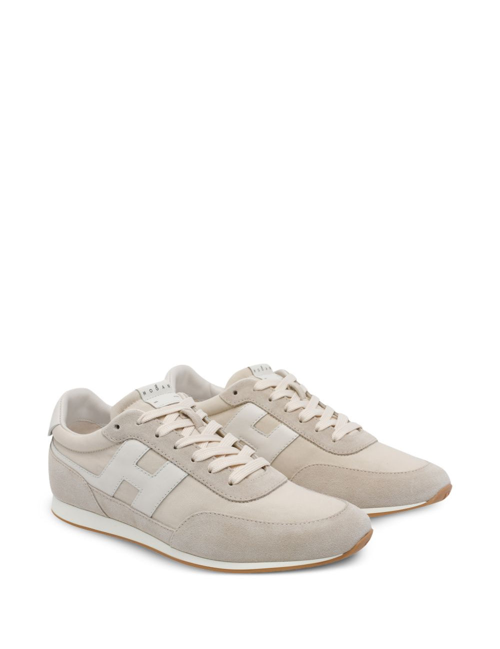Sneakers basse con logo in grigio taupe Hogan - uomo 