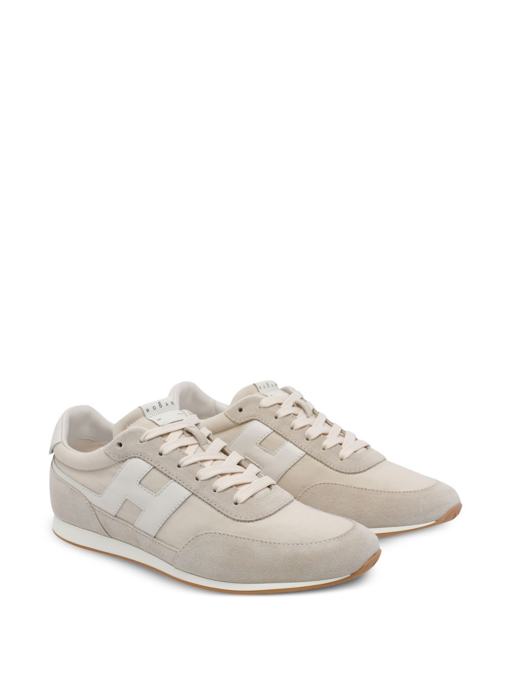 Sneakers basse con logo in grigio taupe Hogan - uomo 