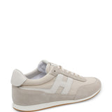 Sneakers basse con logo in grigio taupe Hogan - uomo 