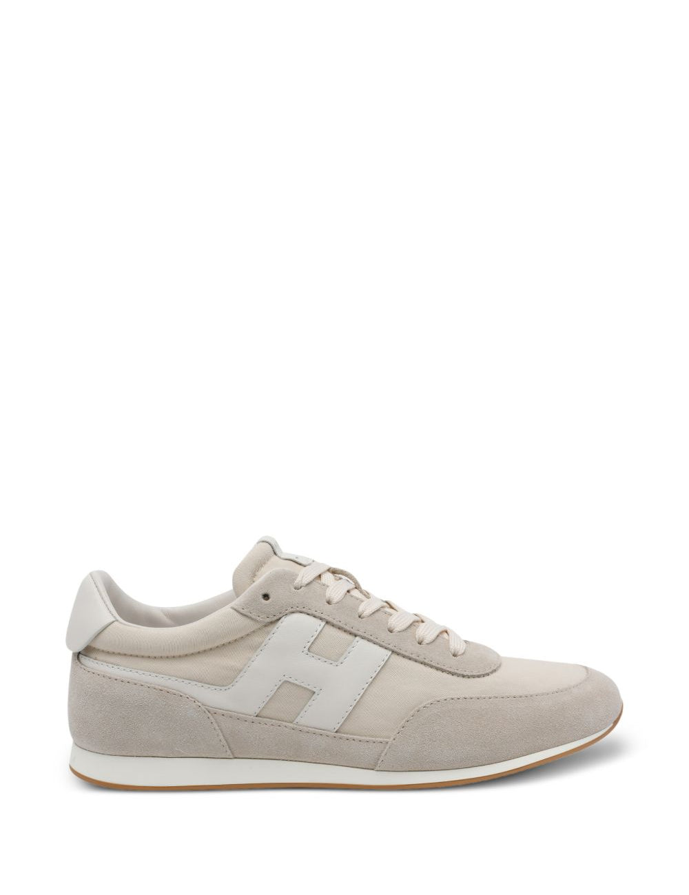 Sneakers basse con logo in grigio taupe Hogan - uomo 