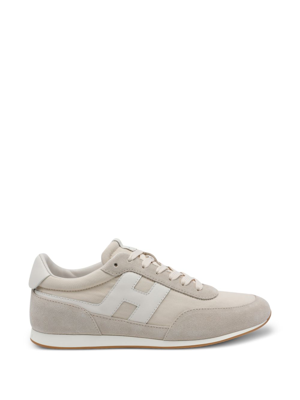 Sneakers basse con logo in grigio taupe Hogan - uomo 