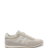 Sneakers basse con logo in grigio taupe Hogan - uomo 