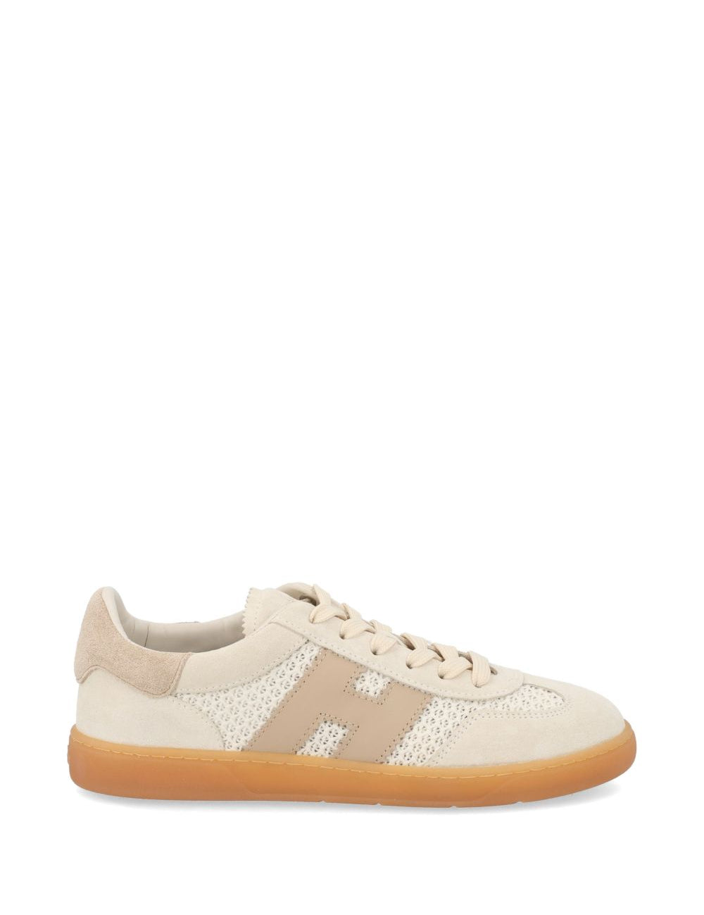 Sneakers con logo in beige chiaro Hogan - donna 