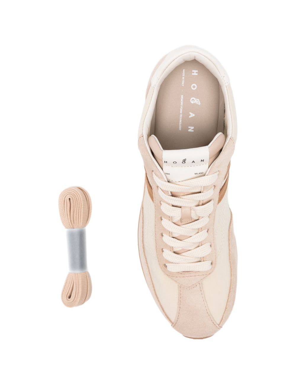 Sneakers con logo in beige Hogan - donna 