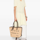 Borsa da spiaggia con logo in beige Hogan - donna 