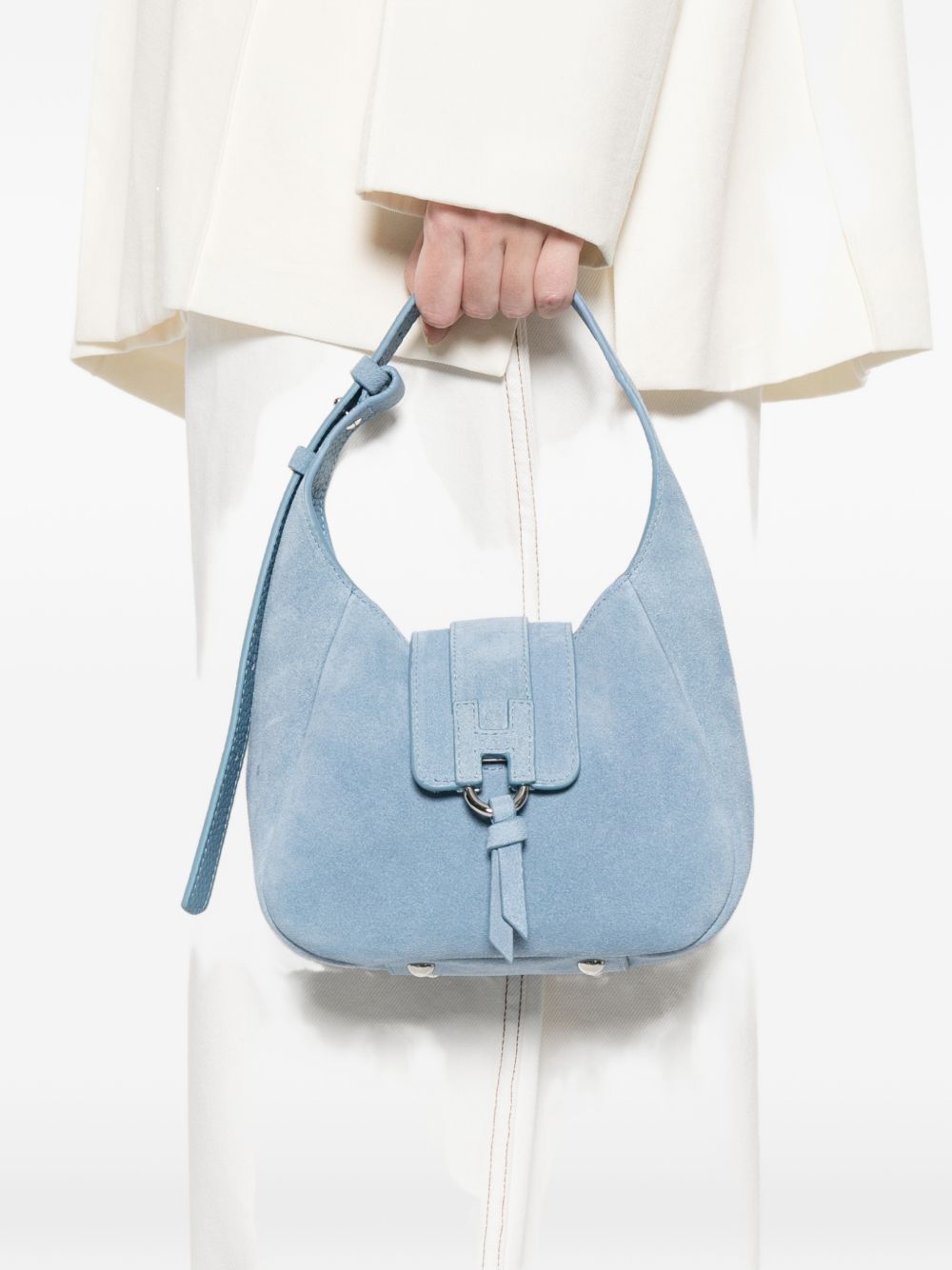 Borsa a spalla con logo H in blue Hogan - donn 