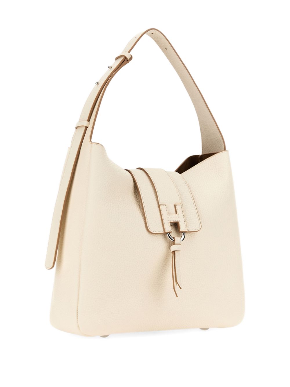 Borsa a spalla con fibbia H in avorio Hogan - donna 