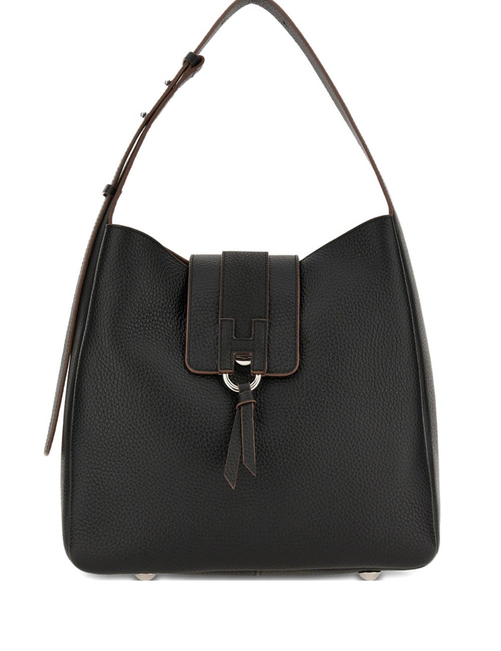 Borsa a spalla con nappa visnu in nero Hogan - donna 