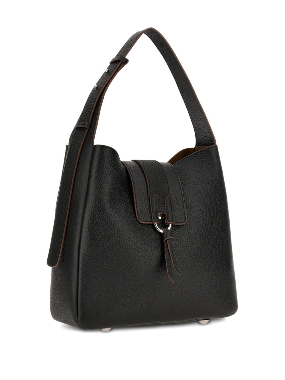 Borsa a spalla con nappa visnu in nero Hogan - donna 