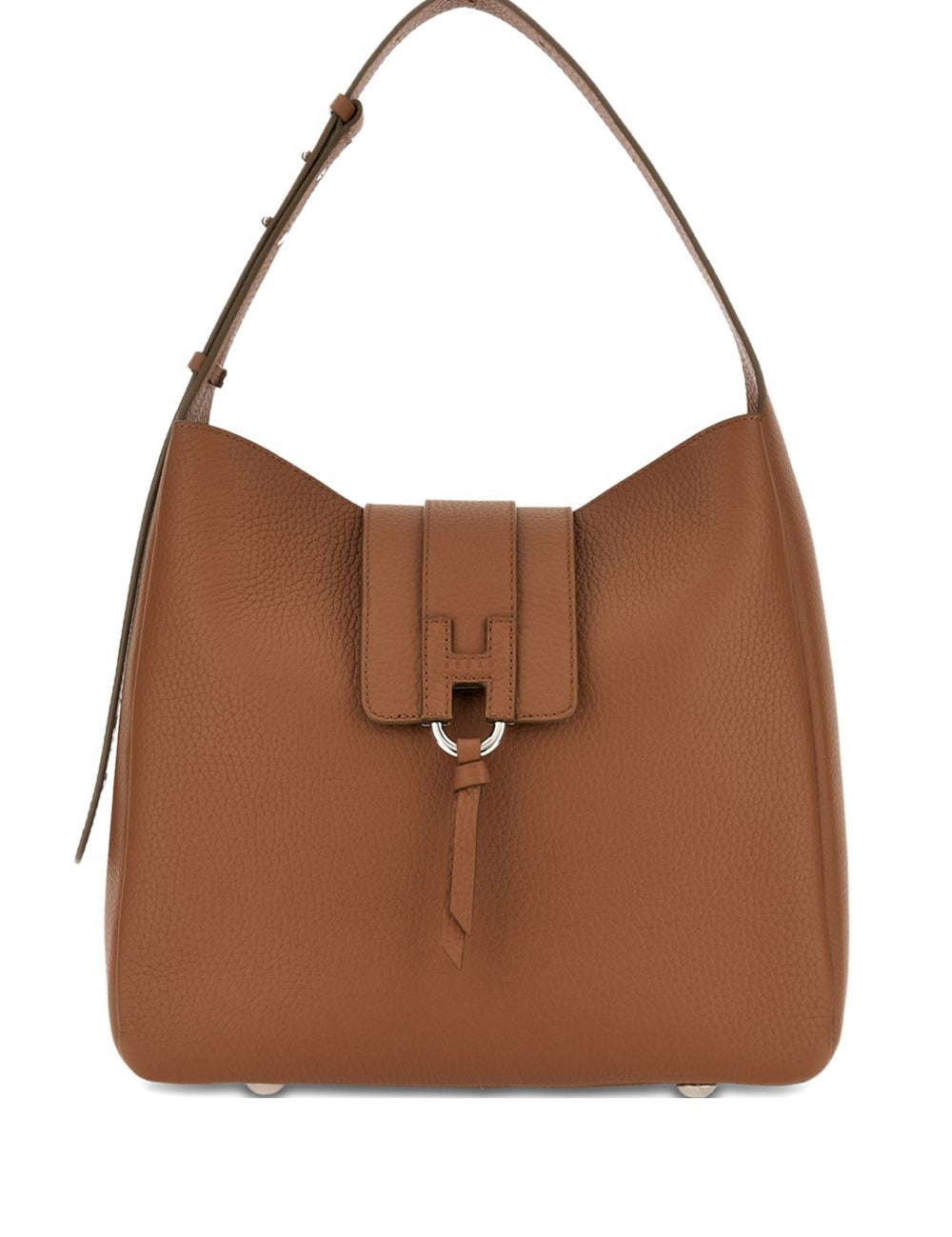 Borsa a spalla con nappa visnu in marrone Hogan - donna 