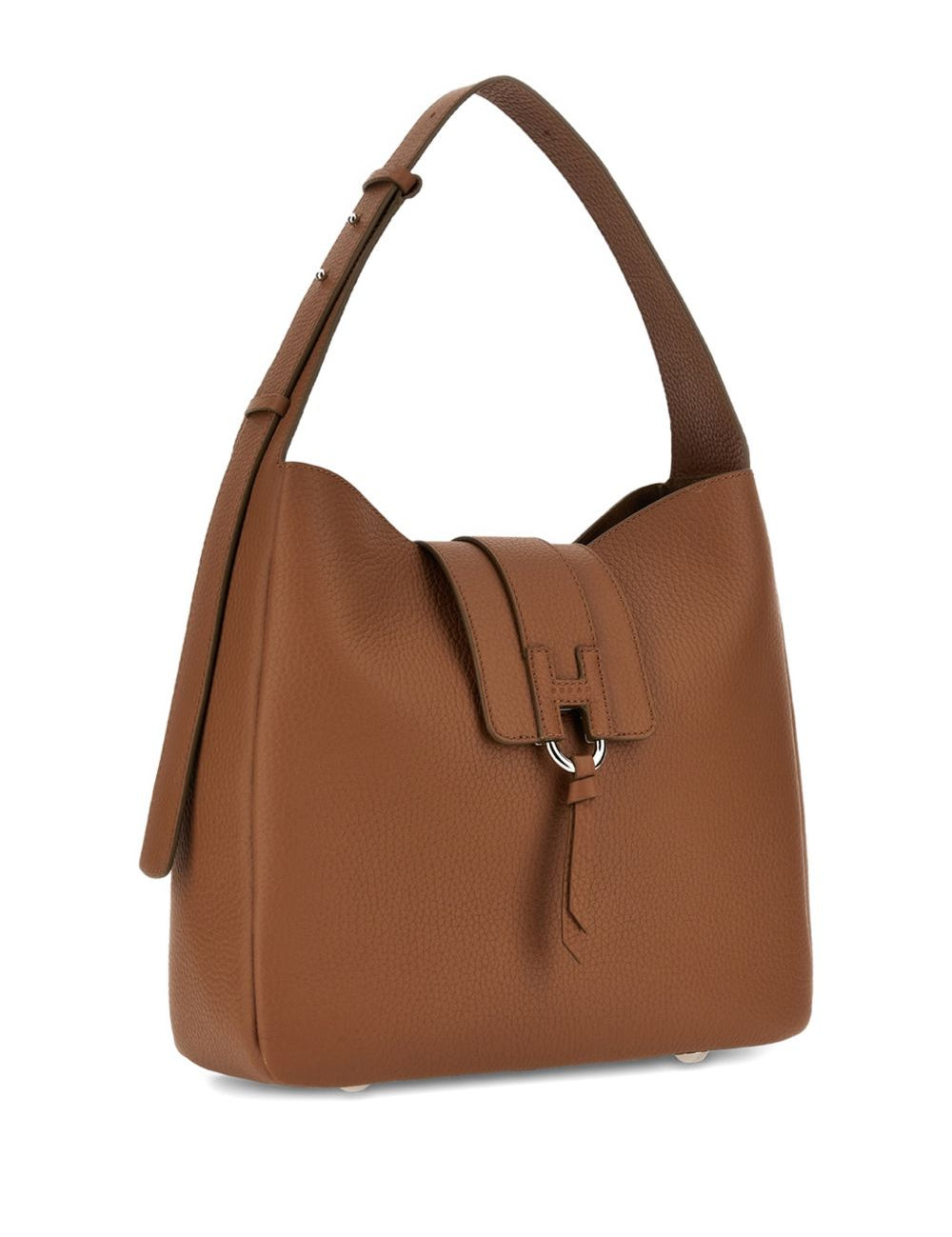 Borsa a spalla con nappa visnu in marrone Hogan - donna 