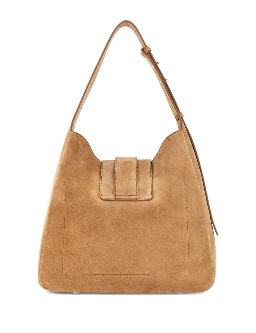 Borsa a spalla con fibbia H in suede marrone Hogan - donna 