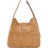 Borsa a spalla con fibbia H in suede marrone Hogan - donna 
