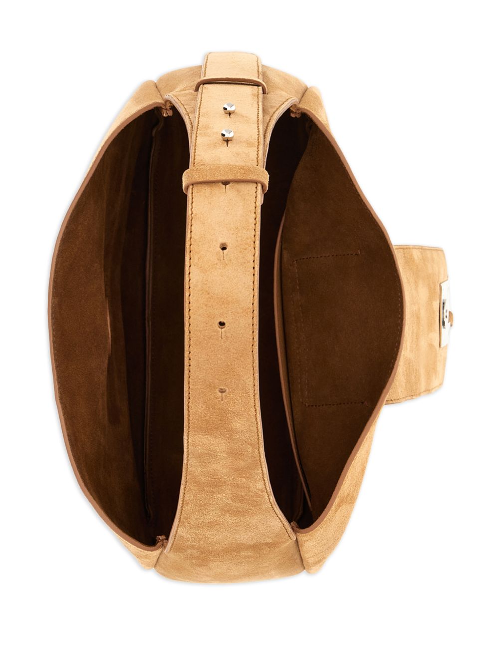 Borsa a spalla con fibbia H in suede marrone Hogan - donna 