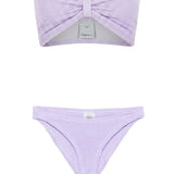 Bikini a fascia Jean in lilla 