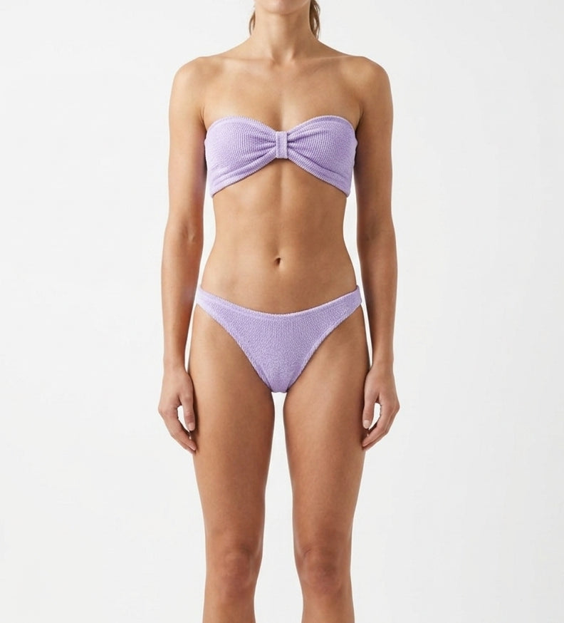Bikini a fascia Jean in lilla 