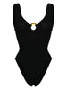 Costume intero Celine in nero Hunza G - donna