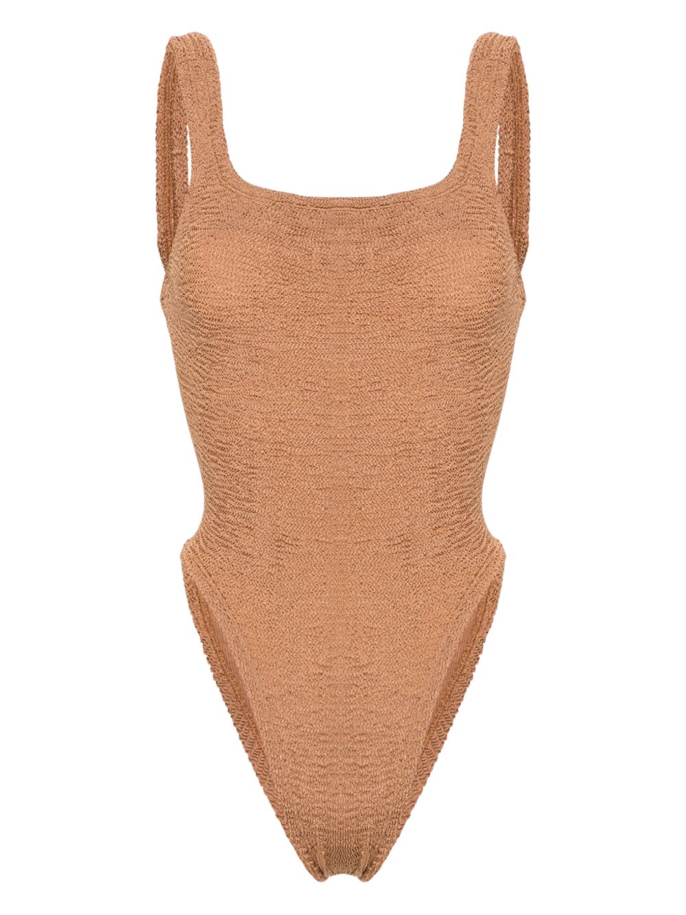 Costume intero square in marrone chiaro hunza g - donna 