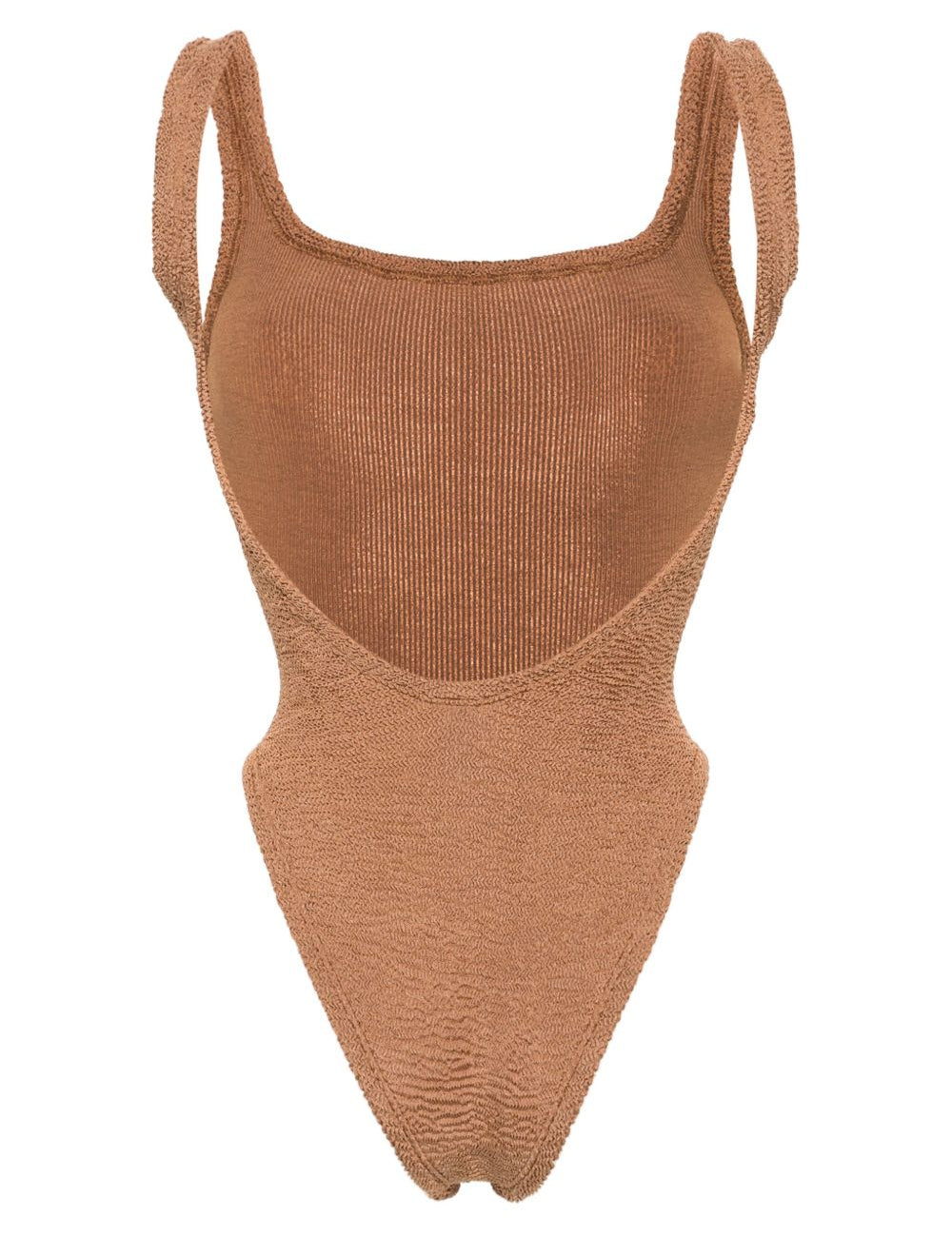 Costume intero square in marrone chiaro hunza g - donna 