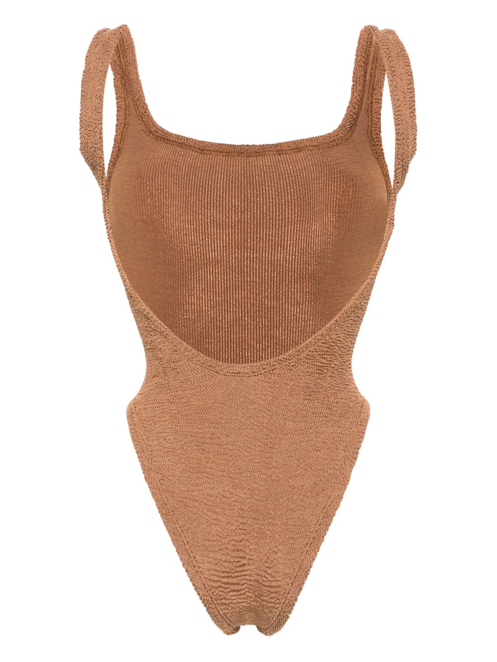 Costume intero square in marrone chiaro hunza g - donna 