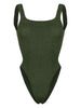 hunza g green square neck swimsuit - women