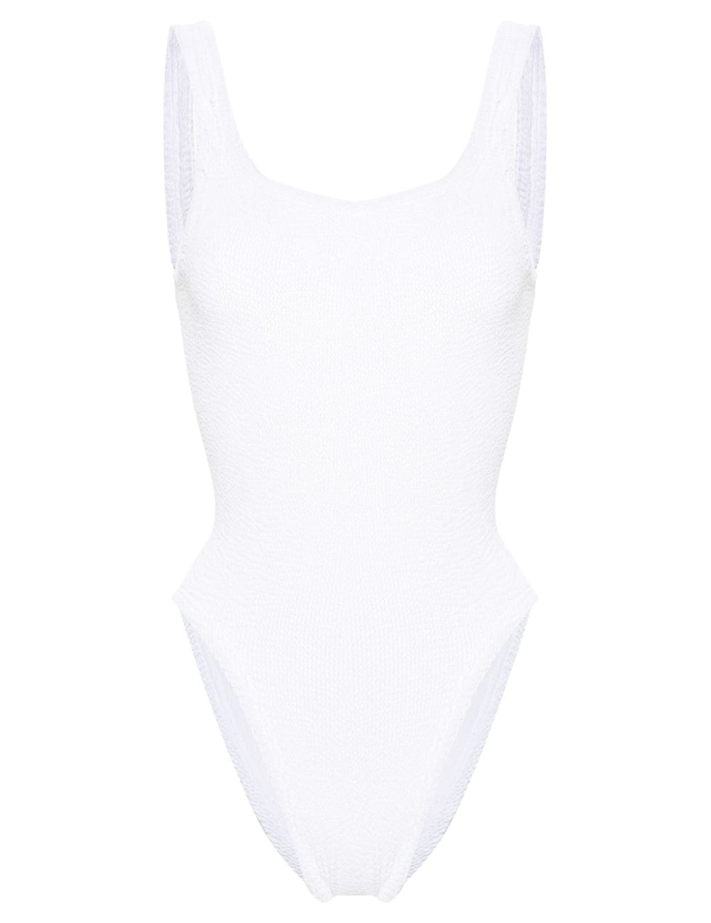 Costume intero square in bianco hunza g - donna 