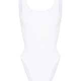 Costume intero square in bianco hunza g - donna 